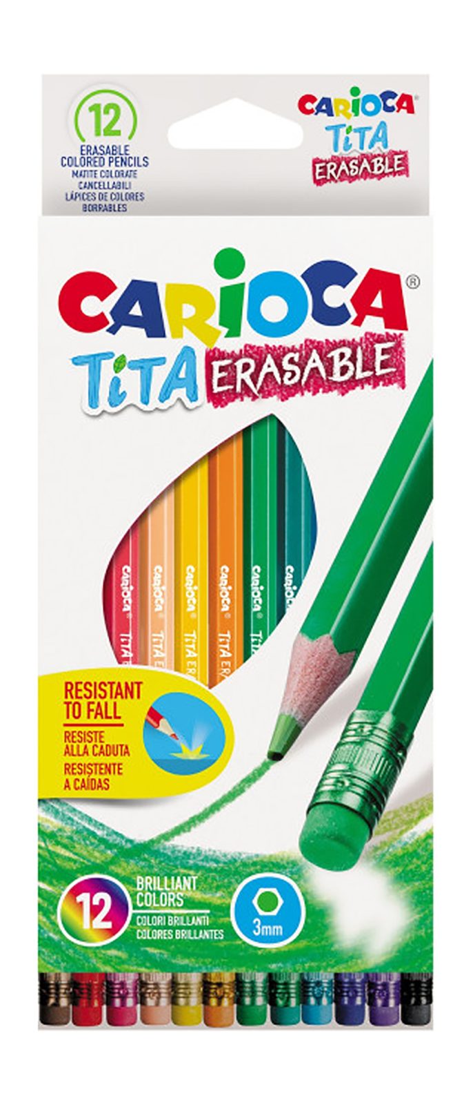 Staedtler Wooden Colored Pencils – 12 Colors with Eraser