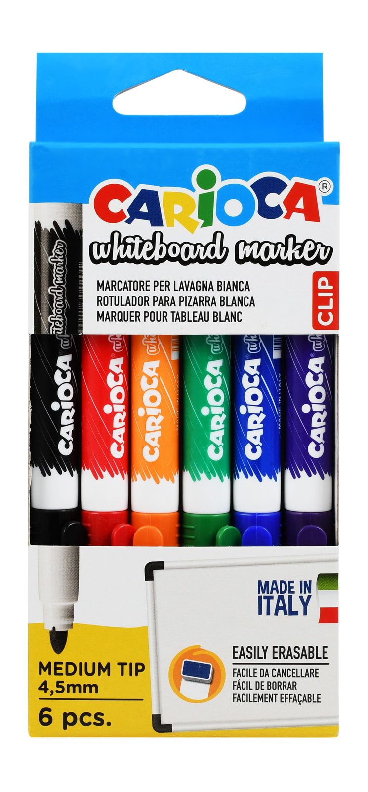 Carioca Whiteboard Markers – 6 Colors