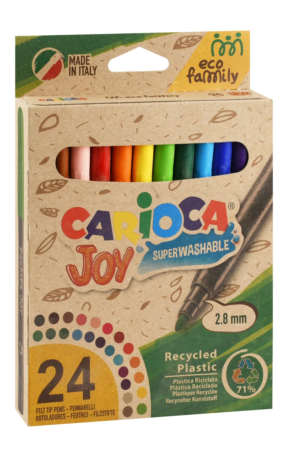 Carioca Joy Felt-Tip Markers – 24 Colors
