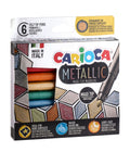 Carioca Jumbo Metallic Markers – 6 Colors