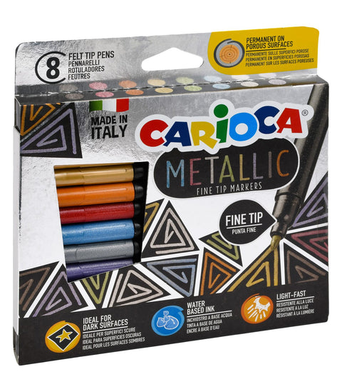 Carioca Metallic Markers – 8 Colors