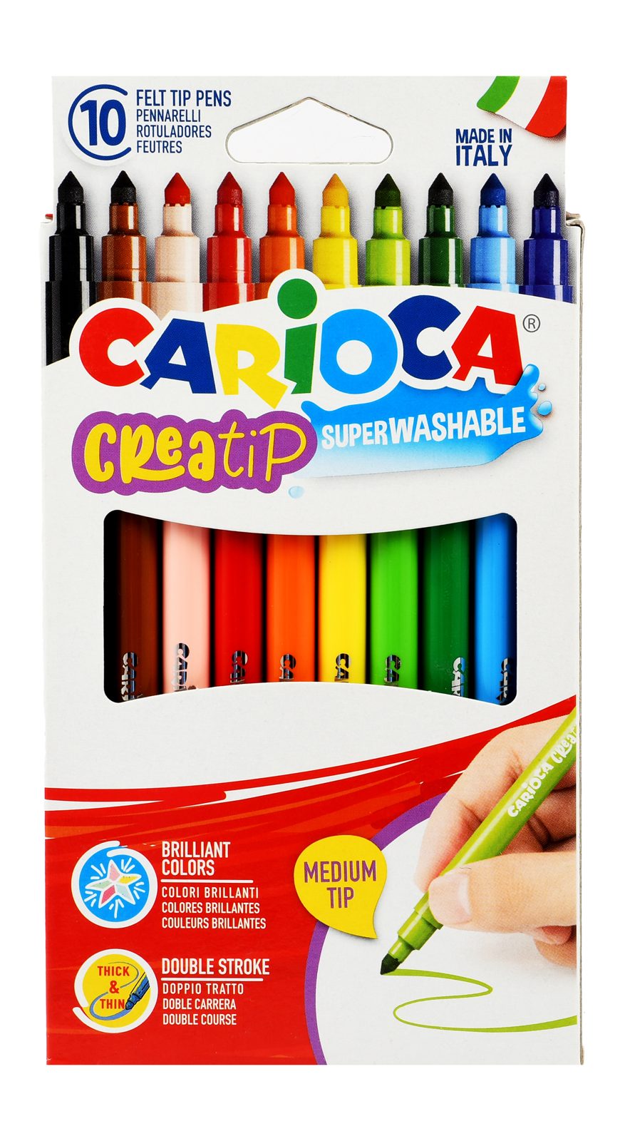 Carioca Medium Jumbo Markers – 10 Colors