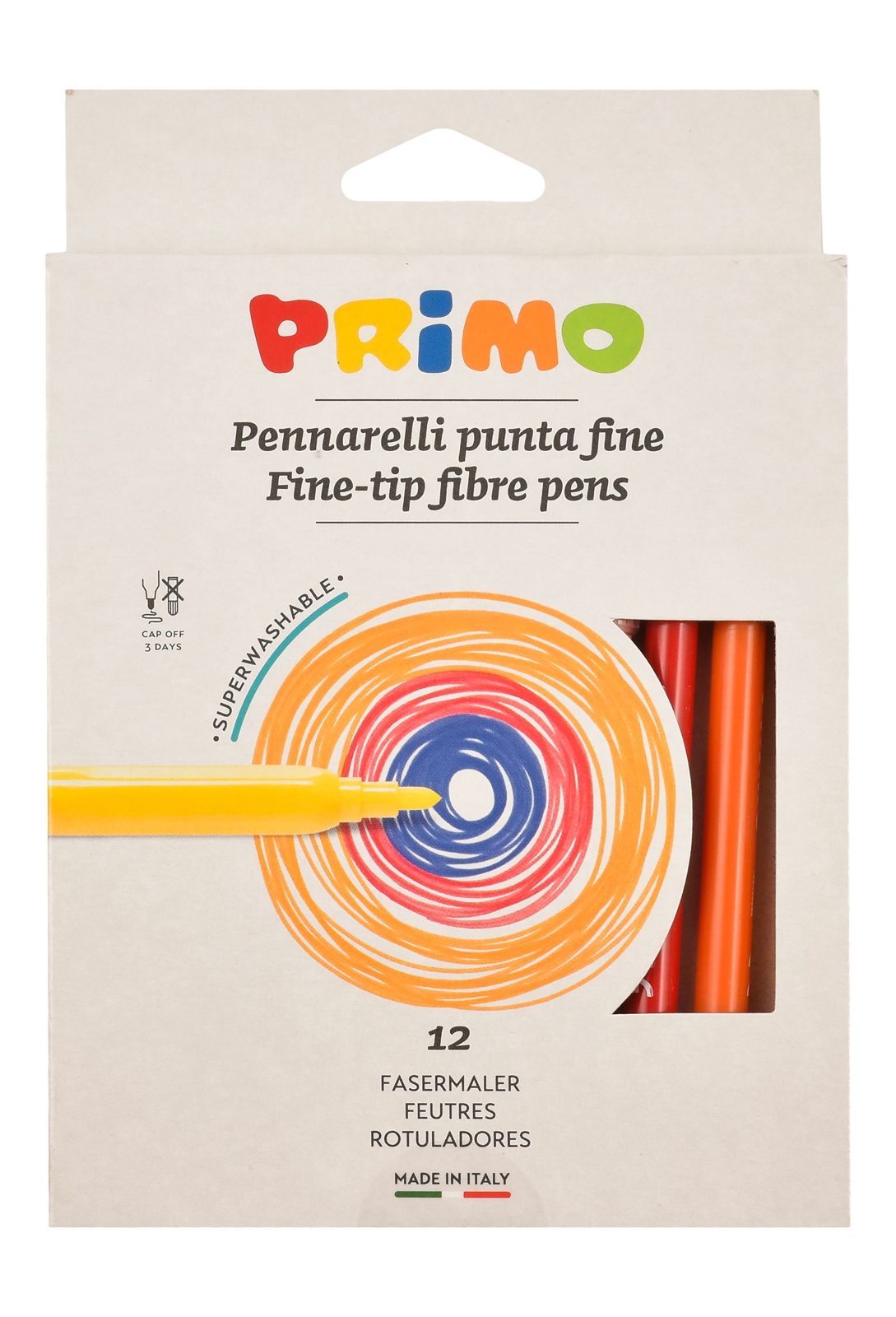 Fine-Tip Felt Markers – 12 Colors