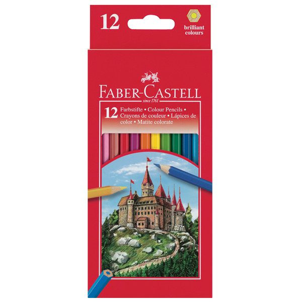 Faber-Castell Wooden Colored Pencils – 12 Colors