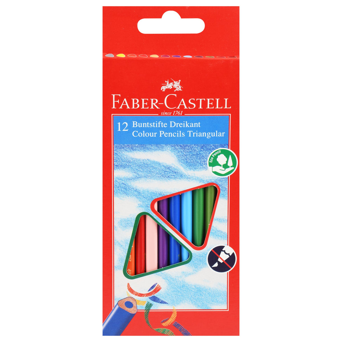 Faber-Castell Triangular Colour Pencils – 12 Colours