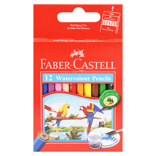 Faber-Castell Aquarell Watercolour Pencils – 12 Colours (Long)