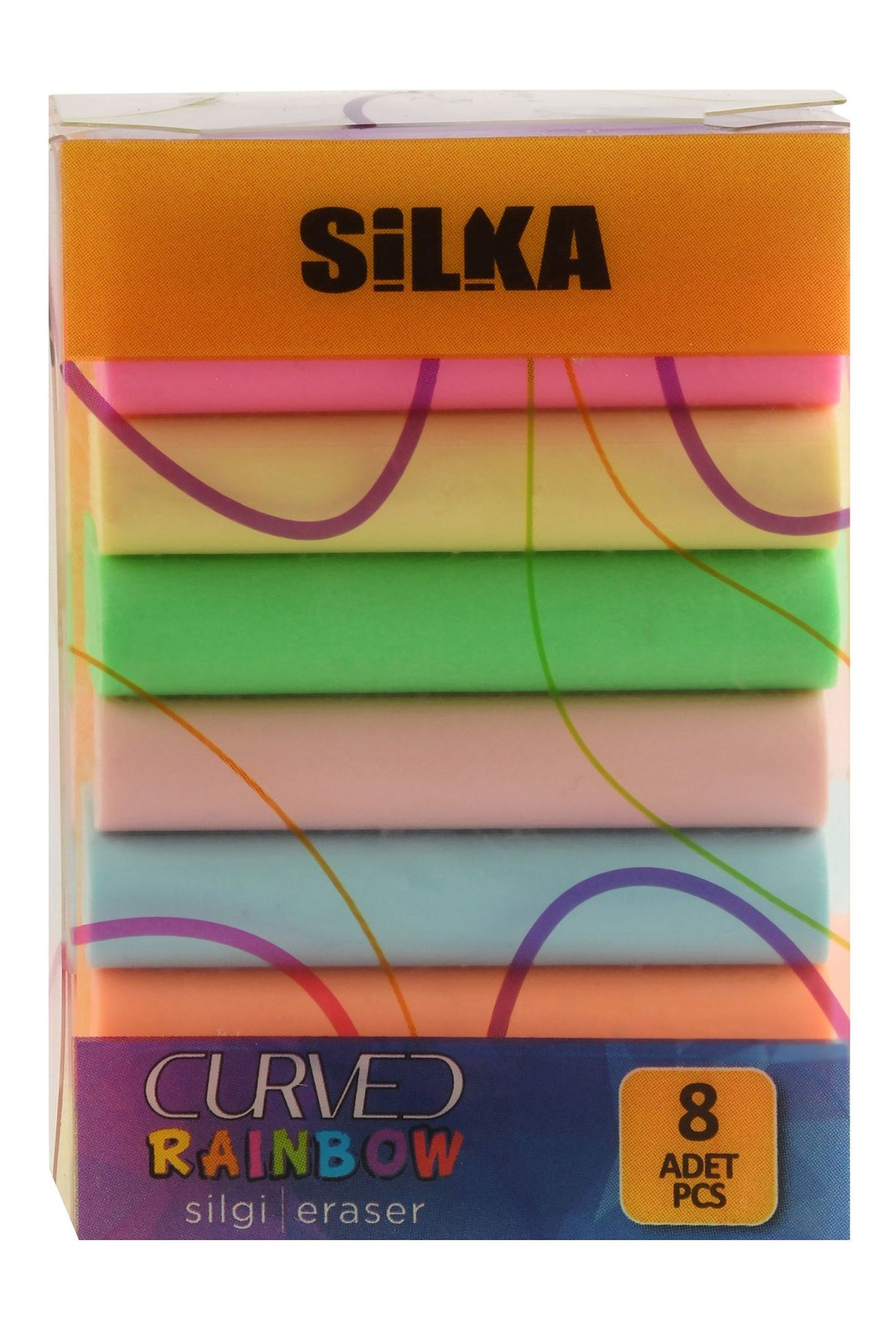 Silka Assorted Curved Erasers