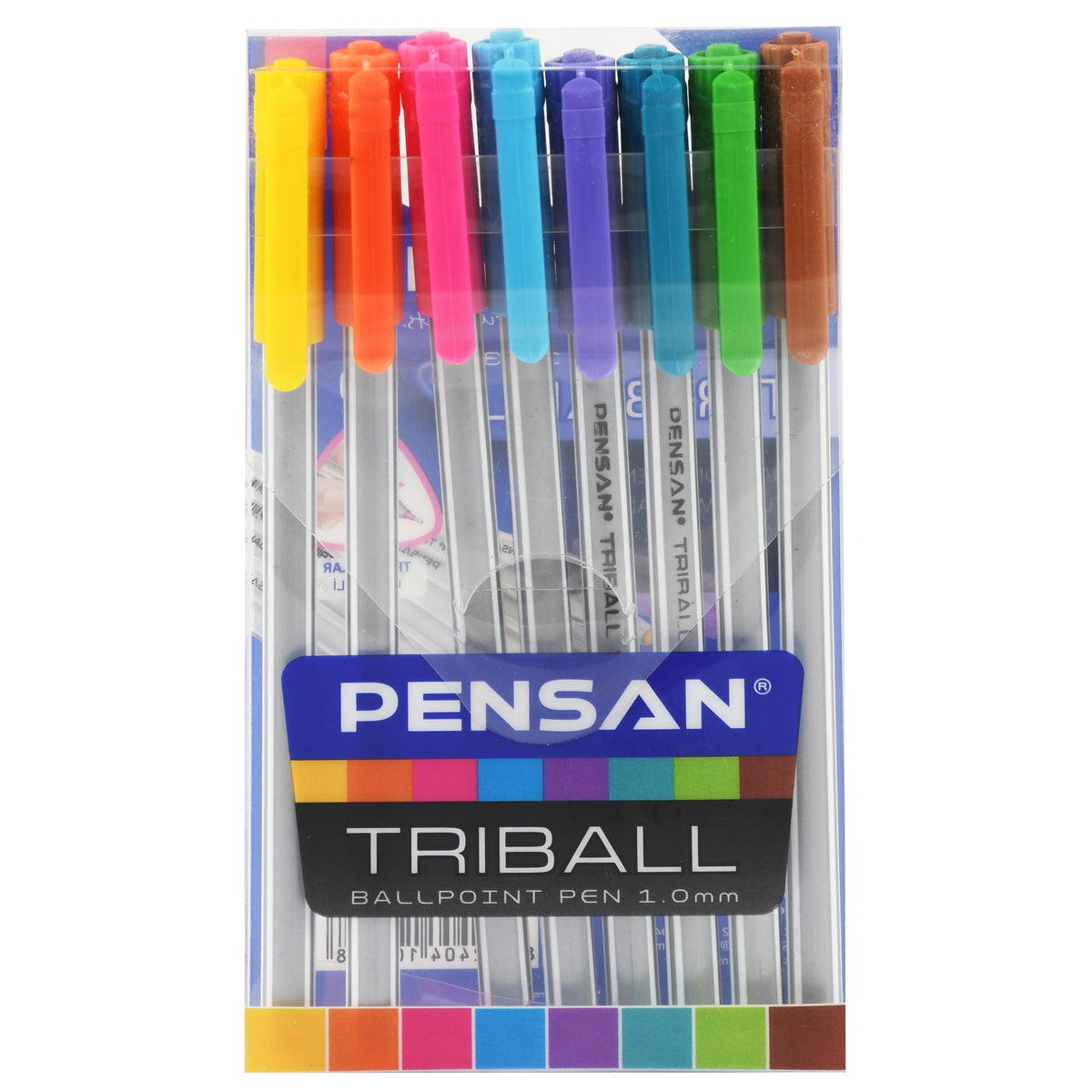 Pensan Triball Ballpoint Pens – 8 Colours