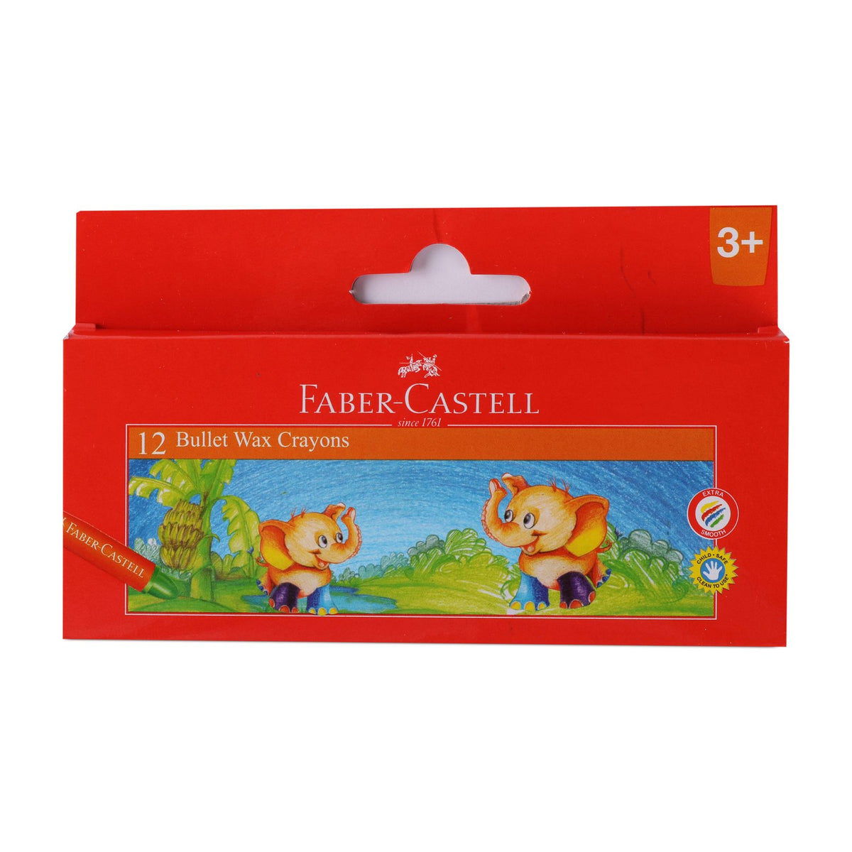 Faber-Castell Wax Crayons – 12 Colors, 120042
