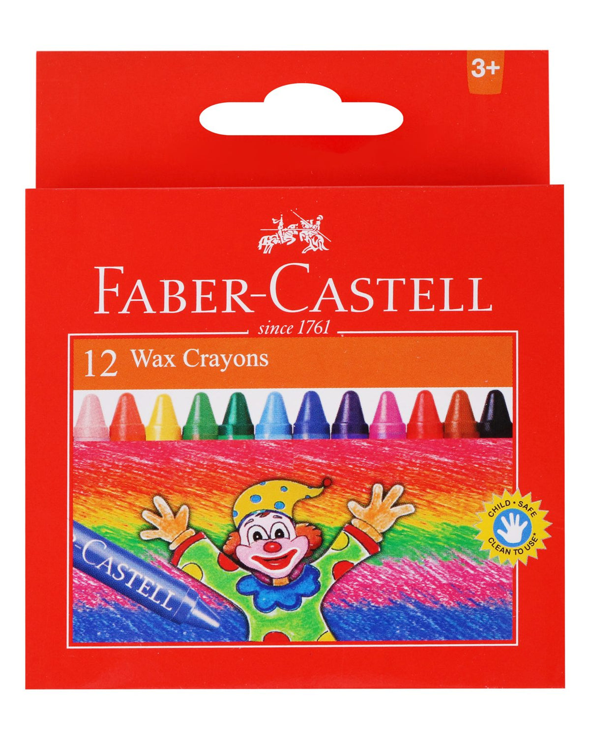 Faber-Castell Small Wax Crayons – 12 Colors, 1210043