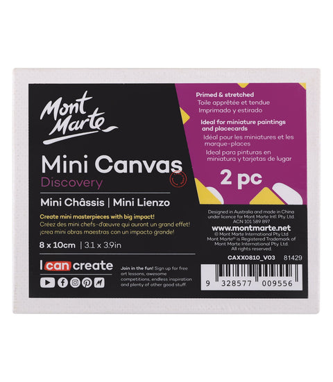 Mont Marte Discovery Mini Canvases – 8x10cm