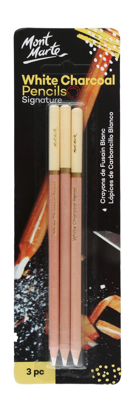 Mont Marte Charcoal Pencils – 3 Pack