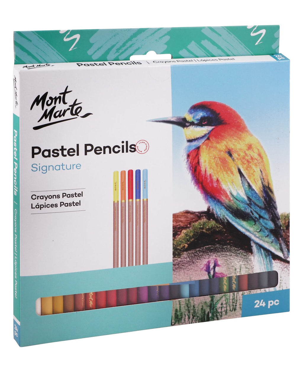 Mont Marte Soft Pastel Pencils – 24 Colors, MPN0099