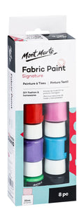 Mont Marte Fabric Paint Set – 8 × 20 ml, PMHS0022