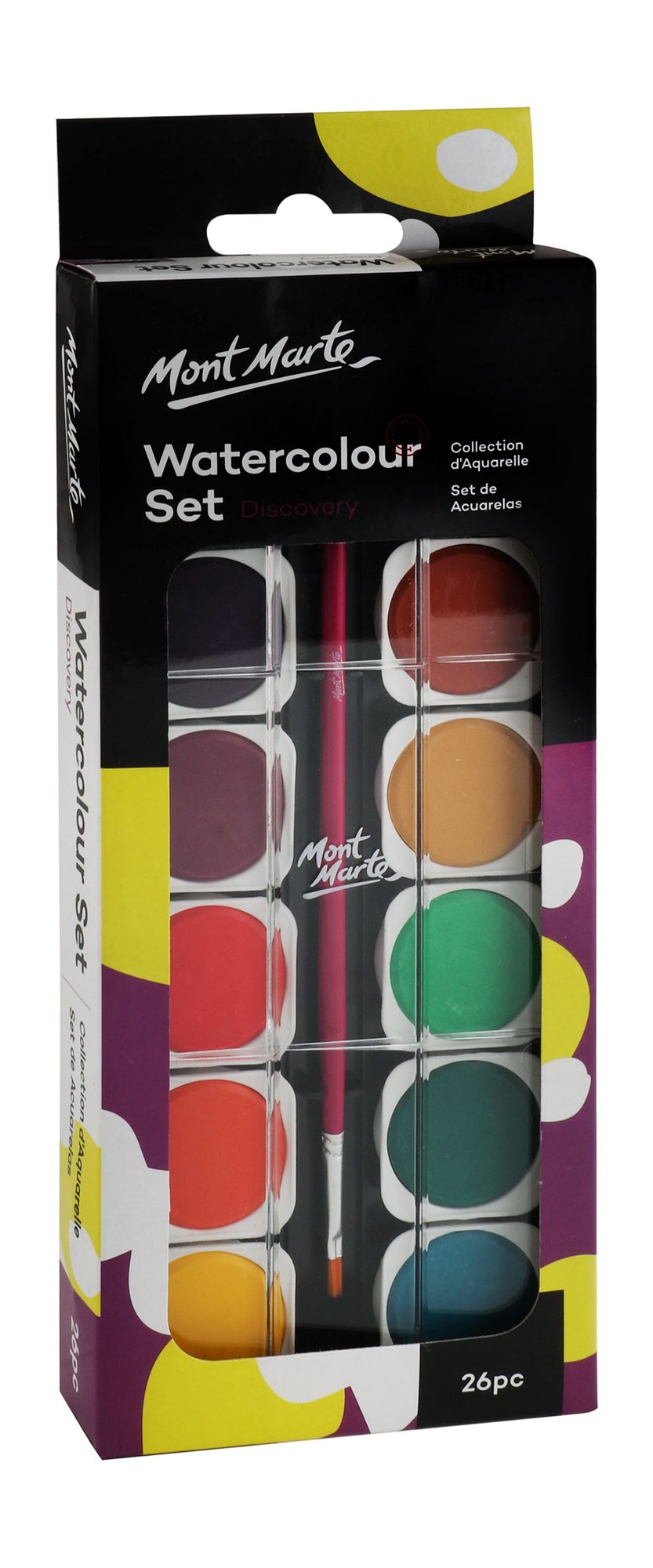 Mont Marte Assorted Watercolor Paints with Brush
