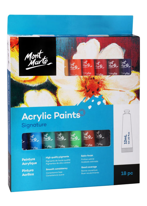 Mont Marte Acrylic Paint Set – 18 Colors