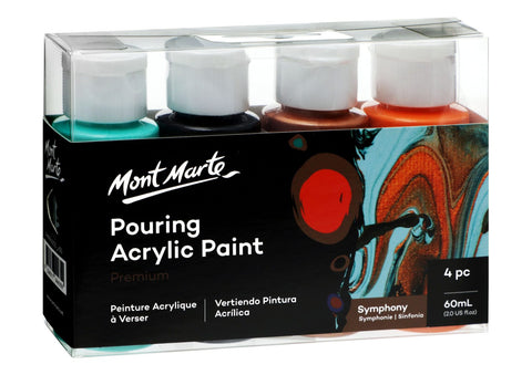 Mont Marte Pouring Acrylic Set – 4 × 60 ml, PMPP4201