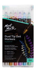 Mont Marte Dual-Tip Metallic Markers – 6 Pens, PM0059