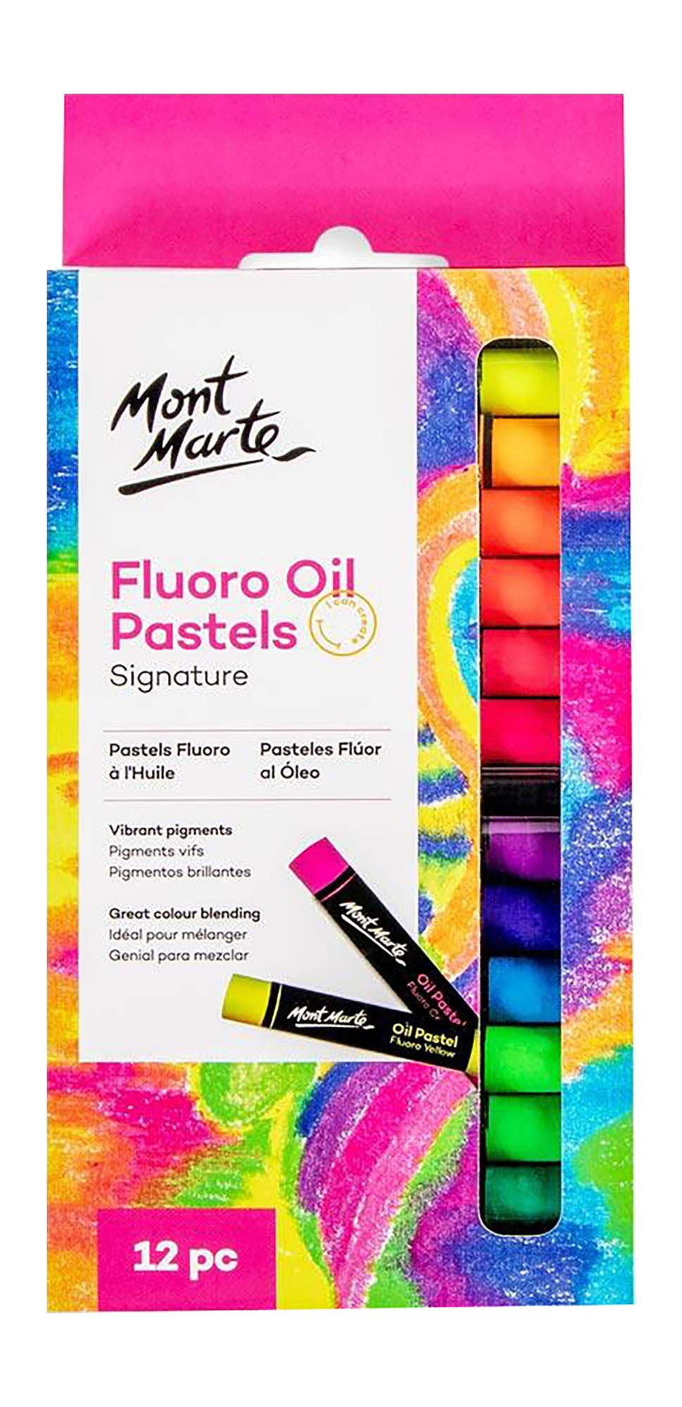 Mont Marte Signature Assorted Fluoro Oil Pastels