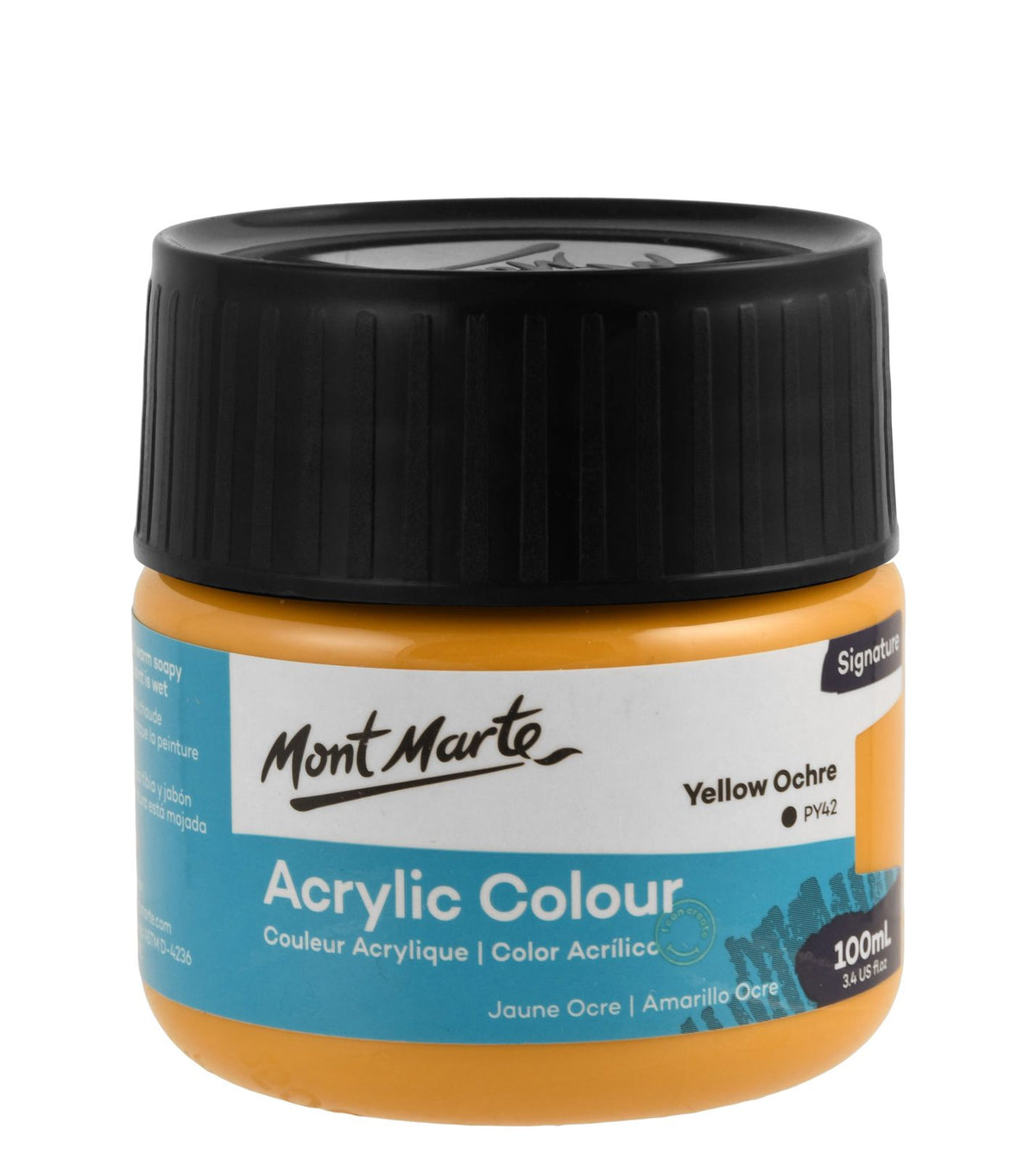 Mont Marte Acrylic Paint Jar 100 ml – Yellow Ochre