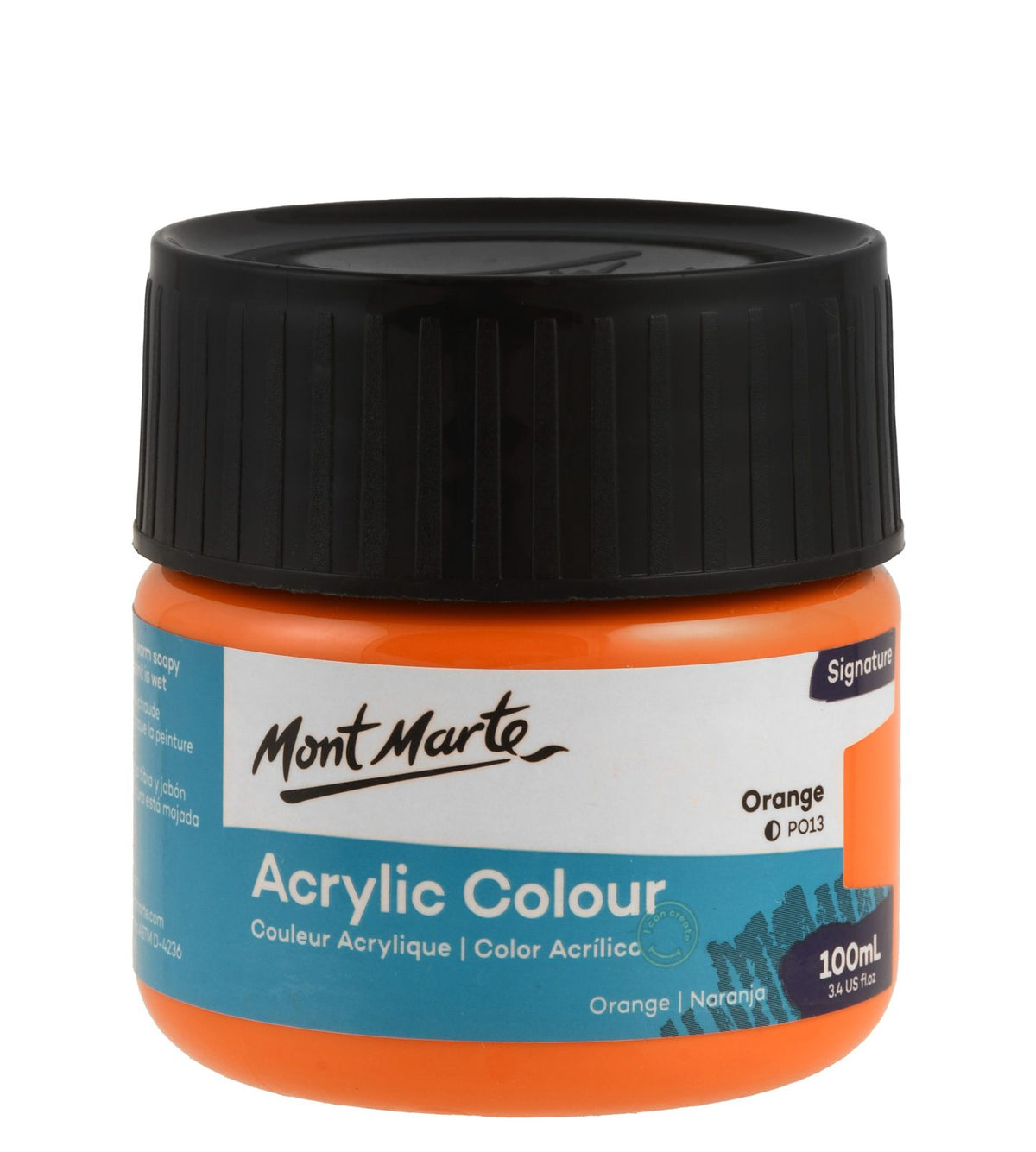 Mont Marte Acrylic Paint Jar 100 ml – Orange