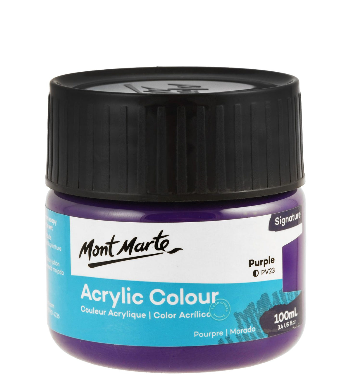 Mont Marte Acrylic Paint Jar 100 ml – Purple