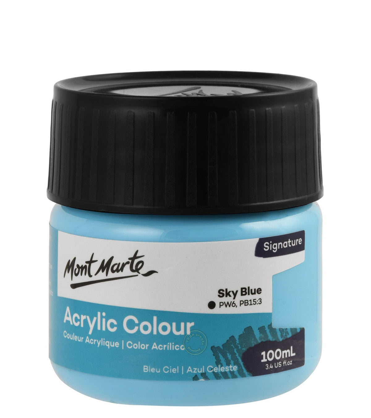 Mont Marte Acrylic Paint Jar 100 ml – Sky Blue