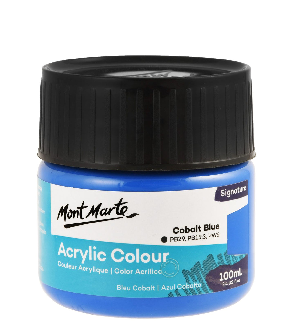 Mont Marte Acrylic Paint Jar 100 ml – Cobalt Blue