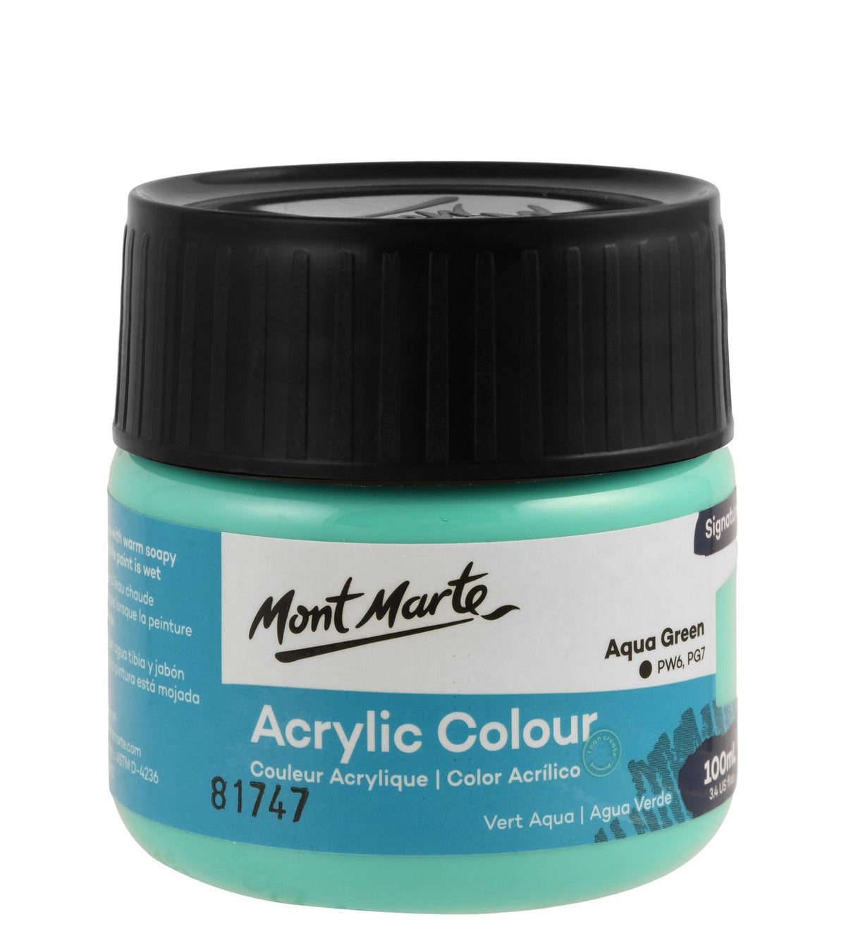 Mont Marte Acrylic Paint Jar 100 ml – Aqua Green