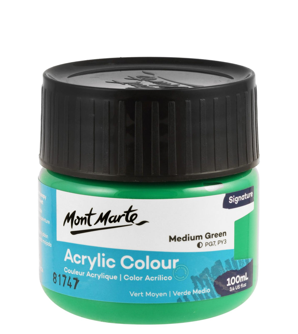 Mont Marte Acrylic Paint Jar 100 ml – Medium Green