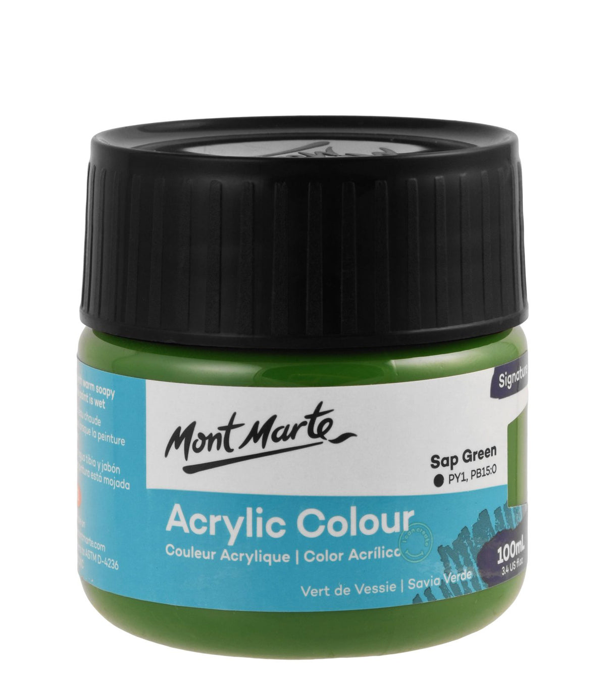 Mont Marte Acrylic Paint Jar 100 ml – Sap Green