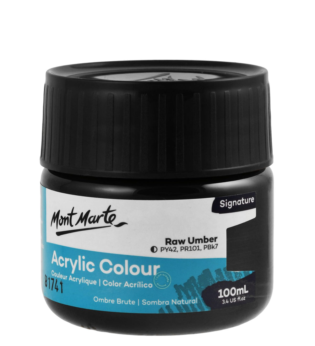 Mont Marte Acrylic Paint Jar 100 ml – Raw Umber