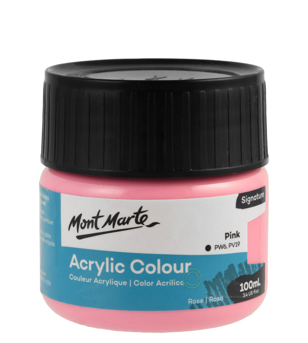 Mont Marte Acrylic Paint Jar 100 ml – Pink