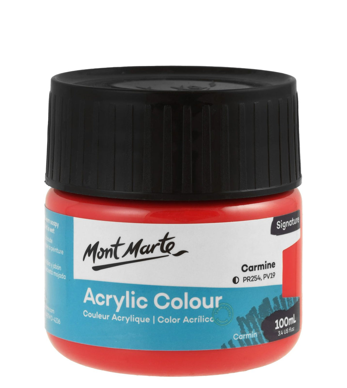 Mont Marte Acrylic Paint Jar 100 ml – Carmine