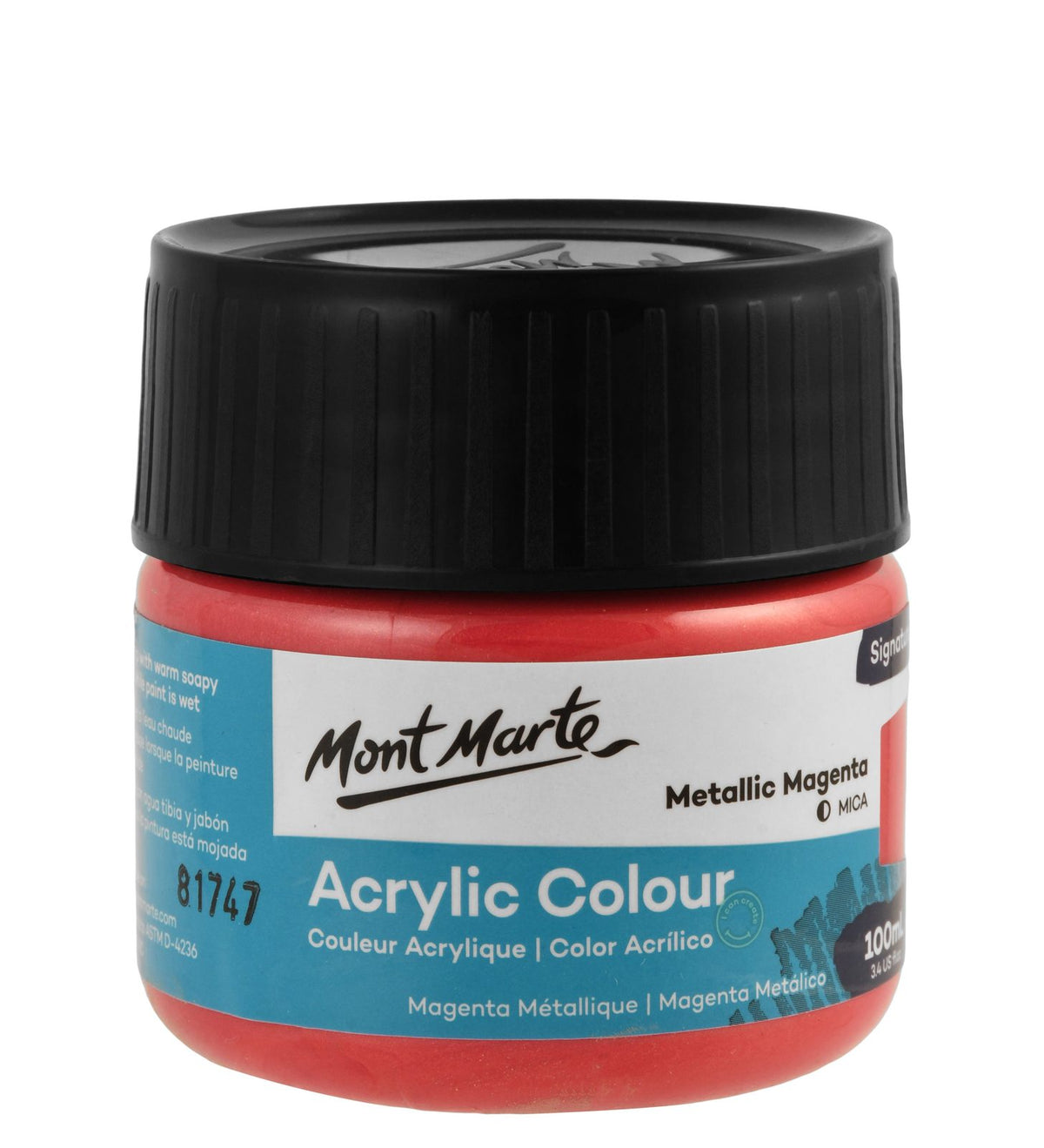 Mont Marte Metallic Acrylic Paint Jar 100 ml – MSCH1102