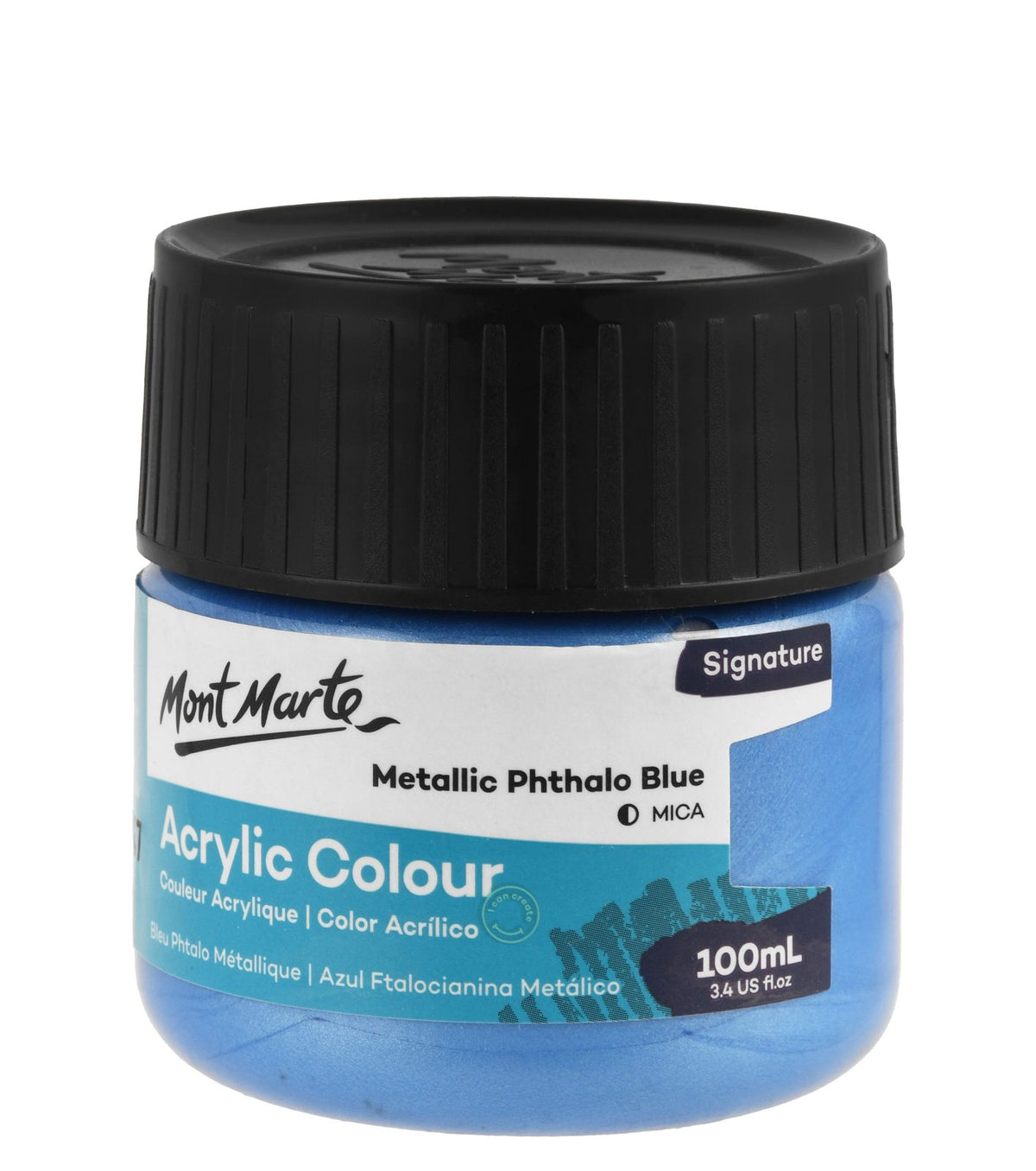 Mont Marte Metallic Acrylic Paint Jar 100 ml – MSCH1104