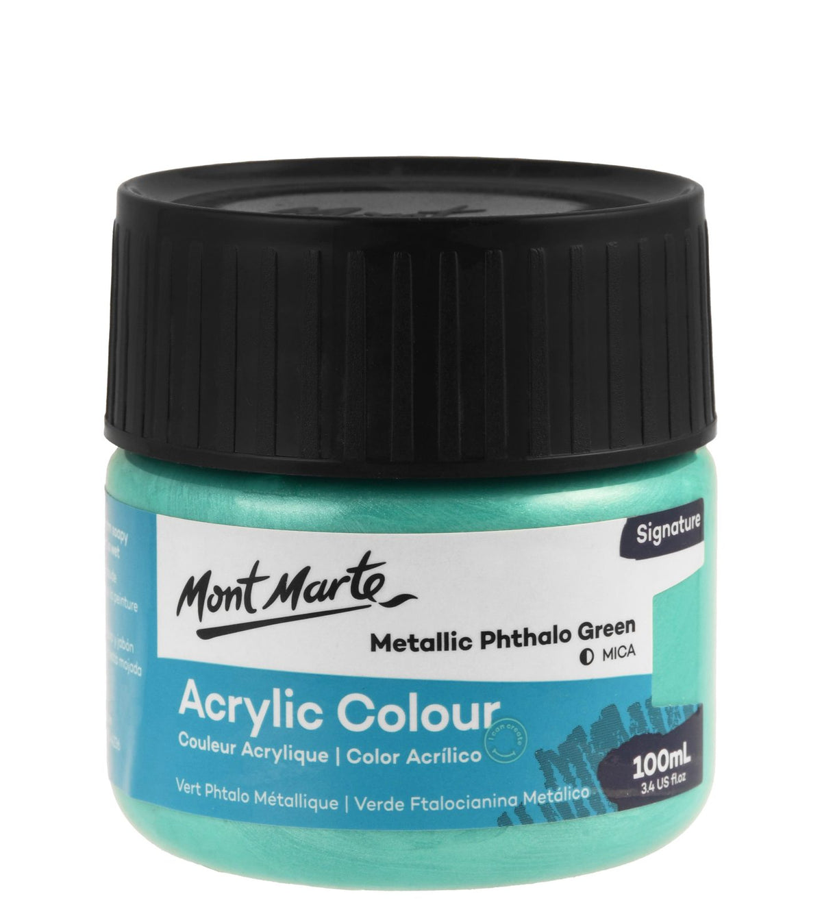 Mont Marte Metallic Acrylic Paint Jar 100 ml – MSCH1105