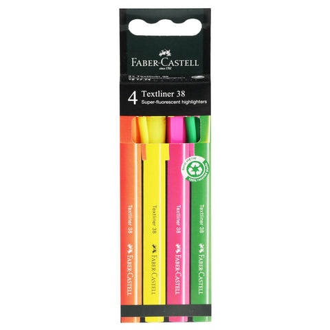 Faber-Castell Textliner 38 Highlighters – 4 Pack