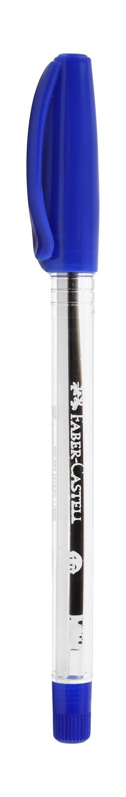 Faber-Castell Clear Ballpoint Pen with Cap 1.0 mm – Blue