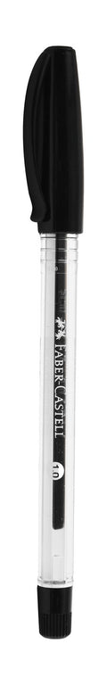 Faber-Castell Clear Ballpoint Pen with Cap 1.0 mm – Black