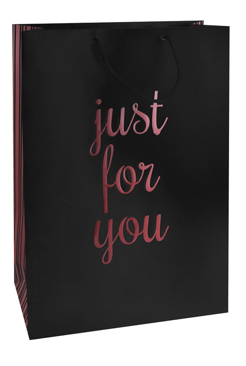 La Belle Just for You Black & Red Gift Bag – 30x40x10cm