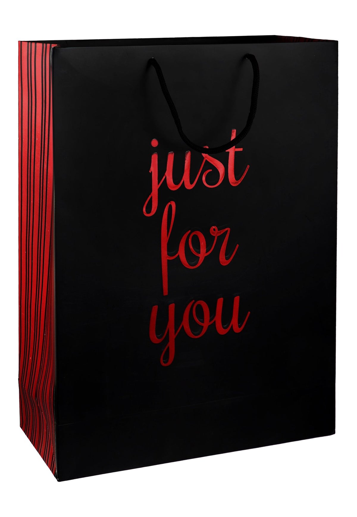 La Belle Just for You Black & Red Gift Bag – 30x40x10cm