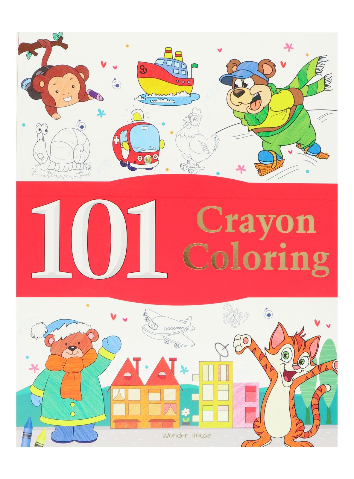 101 Crayon Coloring: Fun Activity Book for Children